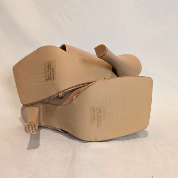 Ego X Molly-Mae Captivating Square Open Toe High Heel Waffle Mules - Picture 7 of 7